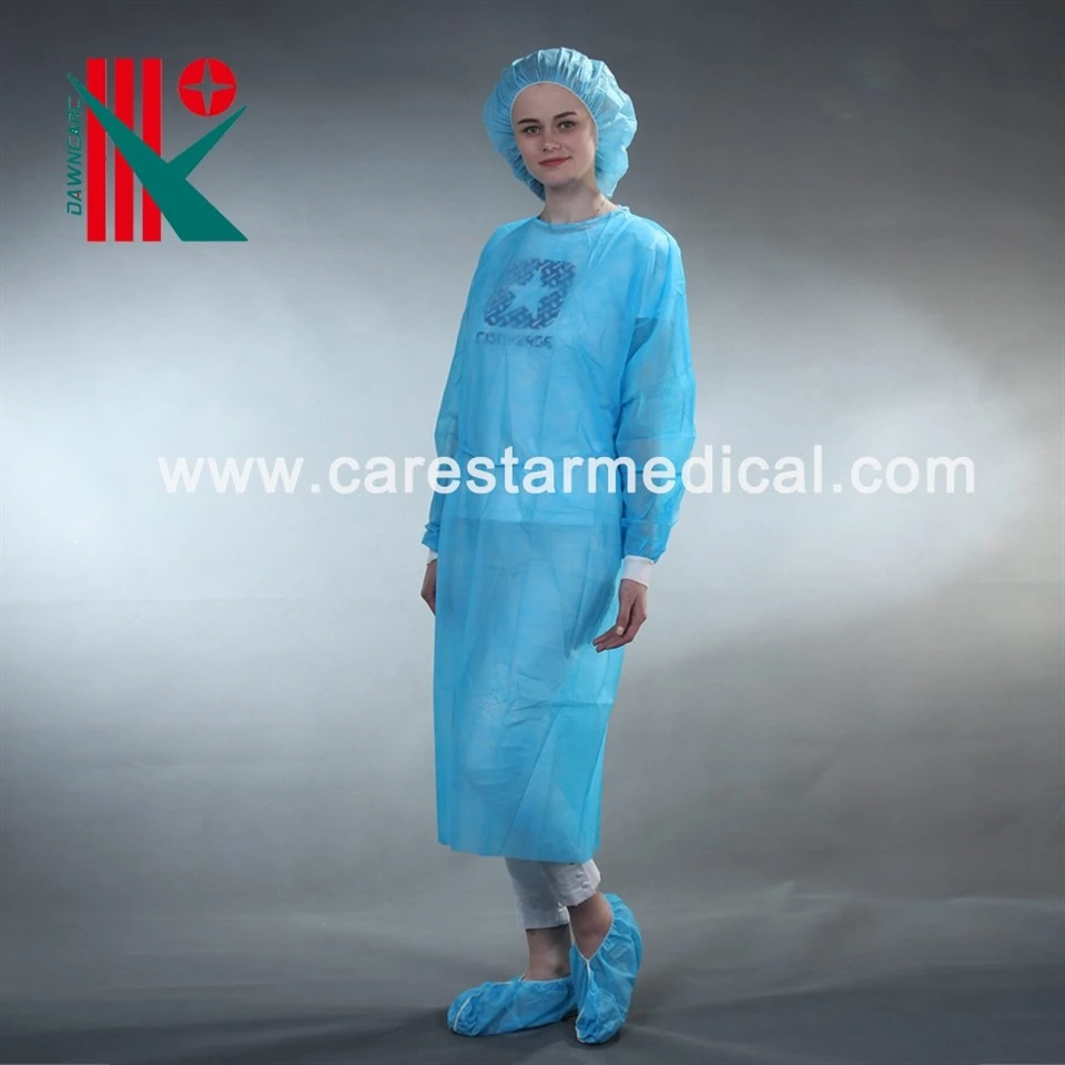 Non Sterilized Long Sleeves PP Isolation Gown