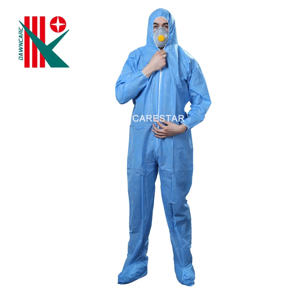 Disposable Protective Coverall With Hoods And Shoe Cover