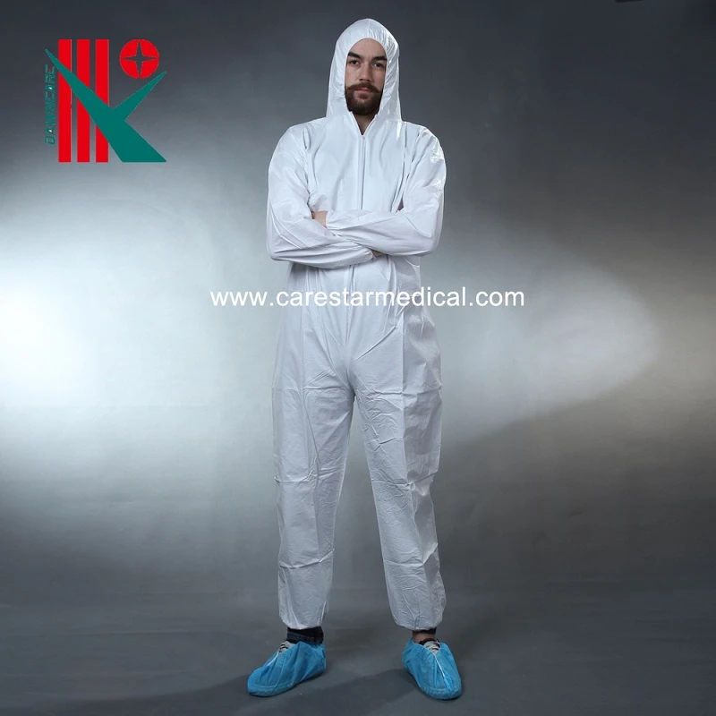 Disposable Protective Polypropylene Overalls With Hood