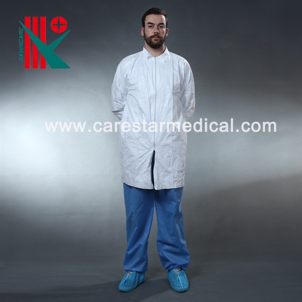 Knee-length Tyvek Disposable Lab Coats